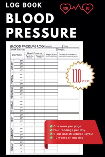Blood Pressure Log Book: Pressure Measurement Log – Accuracy and Control