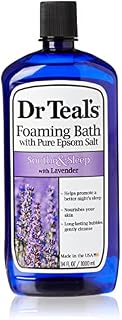 Dr Teal's Pure Epsom Salt Foaming Bath to Soothe and Sleep with Lavender, 1 Litre