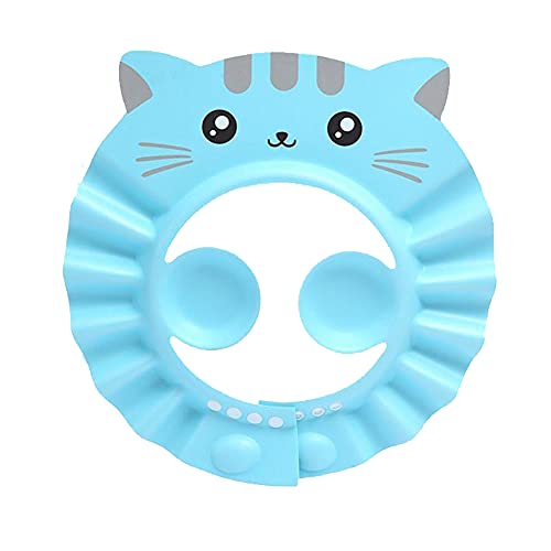 Image of Baby Shampoo Cap Waterproof Baby Shower Cap Adjustable Bathing Hat Visor Hat with Ear Muffler for Toddler Infants Kids