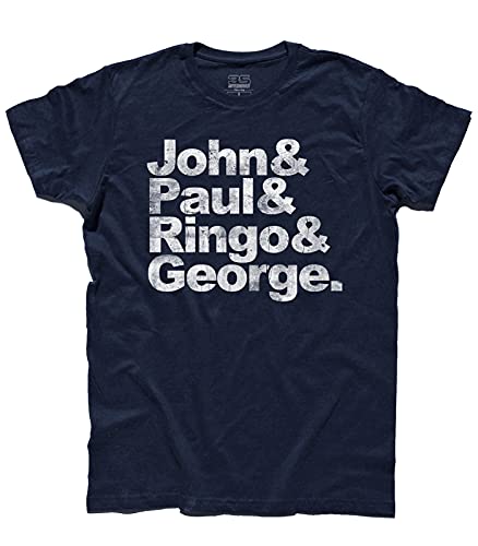 T-Shirt Homme John, Paul, Ringo & George – Liverpool Rock - Les Beatles, Paul McCartney, John Lennon, RIngo Starr, George Harrison T-Shirt Homme John, Paul, Ringo & George - Liverpool Rock