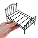 Miniature Single Bed,Mini Wrought Iron Potting Stand Dollhouse Metal Bed for Vintage Furniture Decor Gardening Holder