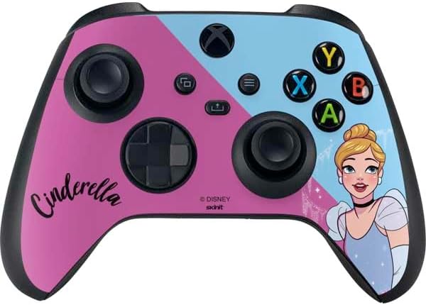 Skinit Decal Gaming Skin Compatible with Xbox Series X Controller - Officially Licensed Disney Princess Cinderella Sketch Design
