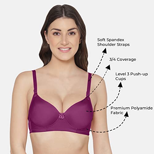 Image of Tweens - Heavily Padded Super Push-Up Bra - Balconette - Polyamide Fabric - 3 /4th Coverage, Multiway Straps, Wireless, Seamless - T-Shirt Bra