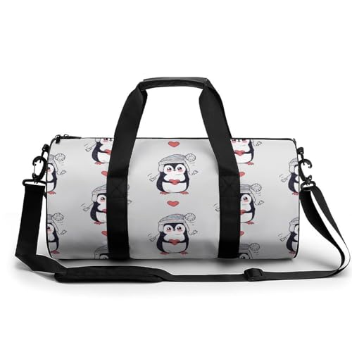 Sac de sport pingouin amour 45x23x23cm voyage et gym