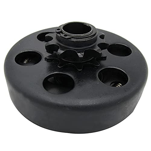 Carkio Go Kart Centrifugal Clutch 10 Teeth Inner Hole 19.05mm with 40/41/420 Chain Durable Centrifugal Clutch 3/4 Bore 3/16 Key Built In Replacement for Go-Kart Bike Engine - Black
