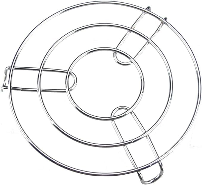 PRICE BEATER Hot Pan Pot Stands, Stainless Steel Round Trivet Holder, Heat Resistant Steamer Rack for Kitchen, Oven Safe Cooling & Baking Rack, Durable Table Ring for Hot Pots, (3 PCS)