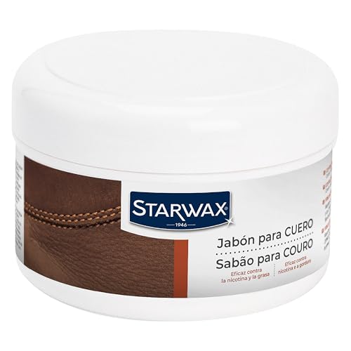 STARWAX - Jabón para Cuero - Limpia, desincrusta la suciedad y desengrasa - Eficaz con la nicotina y la grasa - Con lanolina - 150ml