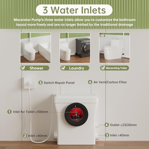 Simple-Project-Macerating-Toilet-600w-One-Piece-Upflush-Toilet-For-Basement-Powerful-Quiet-Macerating-Toilet-System-With-3-Water-Inlet-Ac-Vent Simple Project Macerating Toilet 600w One Piece Upflush Toilet For Basement Powerful Quiet Macerating Toilet System With 3 Water Inlet Ac Vent