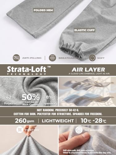 Image of Mens Baggy Sweatpants Adjustable Cuffs 2-in-1 Wide Leg Loose Gym Casual Lightweight Cotton Pants Pockets Drawstring