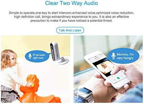 Miniatura 4 de Cámara de seguridad para el hogar con almacenamiento en la nube incluido, cámara HD 1080P Wi-Fi para mascotas, detección de movimiento, audio
