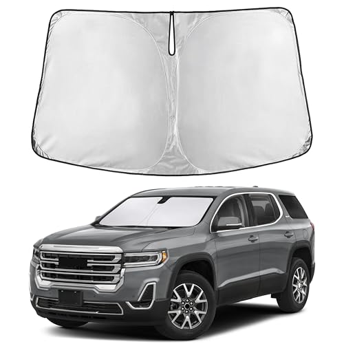 Image of EcoNour Windshield Sunshade Compatible for GMC Acadia 2017-2021 2022 2023, Sun Visor for Front Windshield & Window Sun Shade Cover, UV Heat Blocker & Protector, Car Accessories