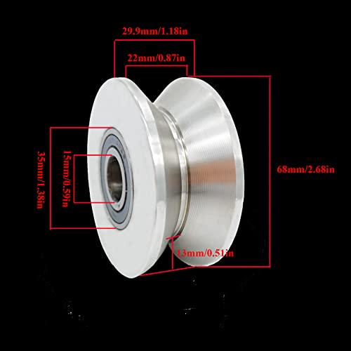 3In V Groove Wheel Stainless Steel Rolling Gate Wheels Slide Gate Wheel Heavy Duty Pulley V Track Roller With Double Bearings Rigid Caster Sliding Door Rollers Replacement #TOP3