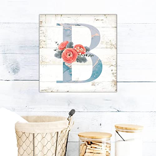 Lettre B en marbre et bois pour une maison chaleureuse - 4