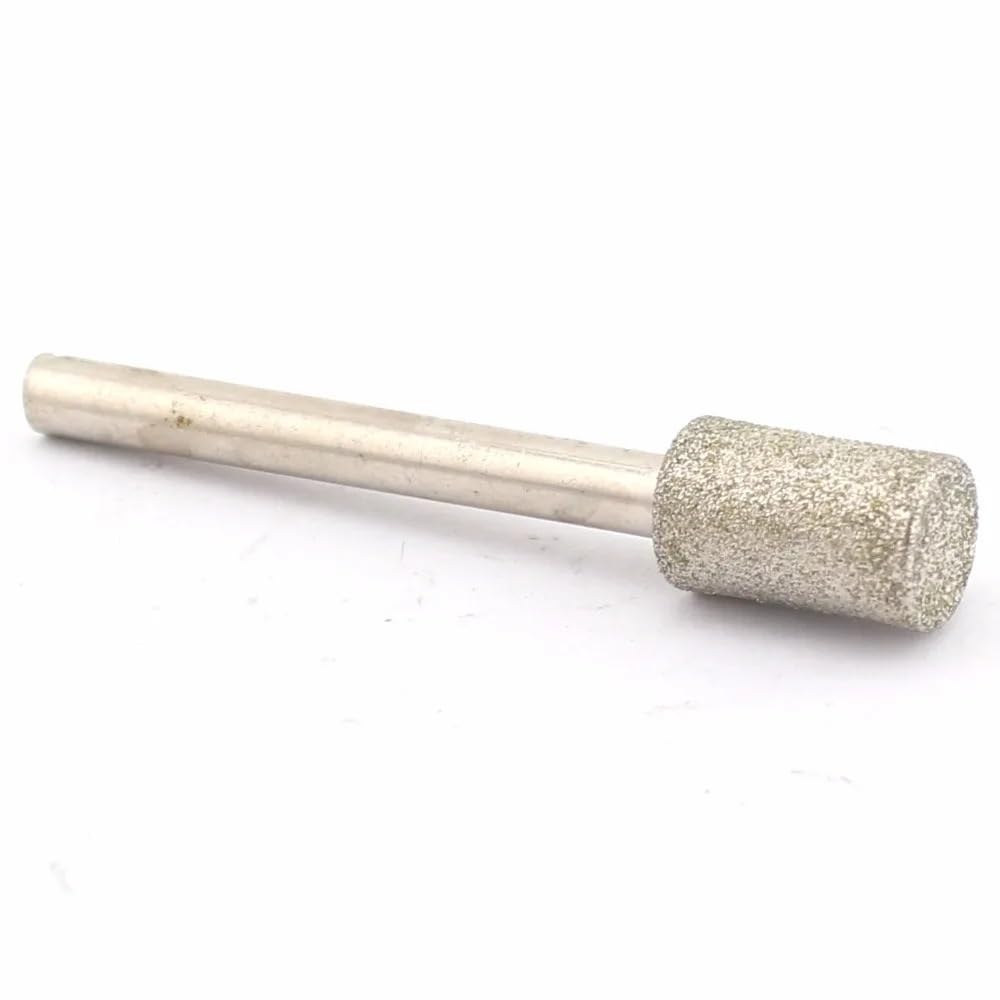 12-40 mm, ziarnistość 80, gruba, diamentowa głowica szlifierska, cylindryczne końcówki, powlekane frezy do rzeźbienia w kamieniu z jadeitu wanglan(Head Diameter 30mm)