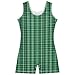 Gymnastics Leotards for Girls Fashion Green Plaid Pattern Dance Unitards with Shorts Tumbling Active Biketards Outfits for Toddler Kids 2-3 T