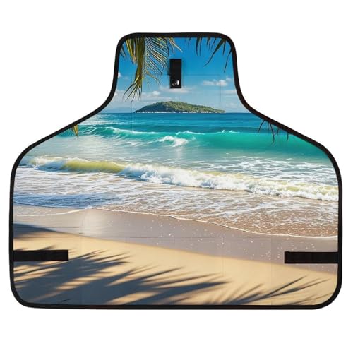 Delantal para taller con diseño de playa, ajustable y práctico miniatura 1