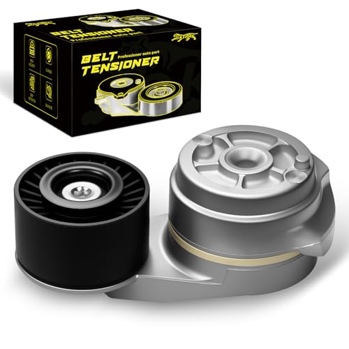 Oktiger 38285 Belt Tensioner Assembly with Pulley for Dodge for Ram 2500 3500, 2003 2004 2005 2006 2007 2008 2009 2010 2011 2012 2013 2014 2015 2016 2017 2018 2019-2023, 5.9L 6.7L L6 OE 3947574