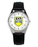 Unisex Armbanduhr Ø 36 mm FDJ Wappen DDR Geschenk Artikel Idee Fan Uhr B-1170