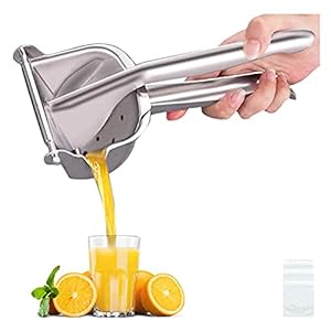 DELFINO Kitchen Manual Juicers and 50 Pcs Filter Bags, Lemon Fruit Squeezer Citrus Juicer Hand Press Heavy Duty Squeeze…