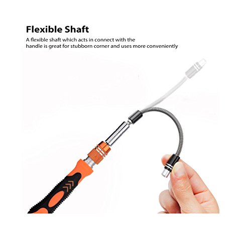 Destornillador magnético, iAmer 58-in-1 con 54 puntas magnético conductor Kit, Kit de herramientas de reparación de electrónica para Xbox/teléfono celular/Tablet/PC/Macbook