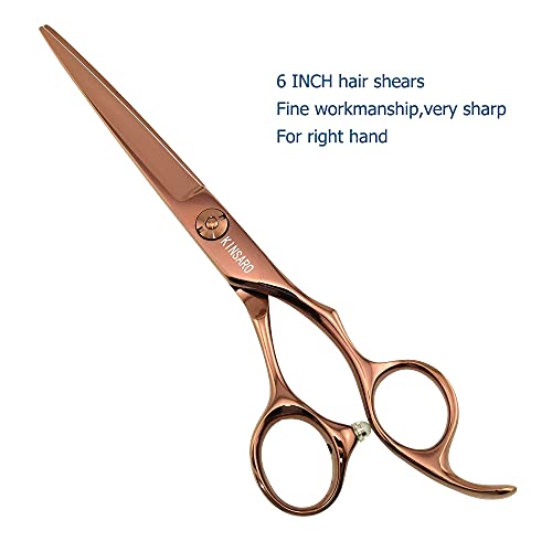 6 Inch Professional Hair Cutting Scissors Hair Cutting Shears 440C Hair Shears Haircut Barber Scissors Convex Edge KINSARO for Hairdresser Barbershop or Home Use