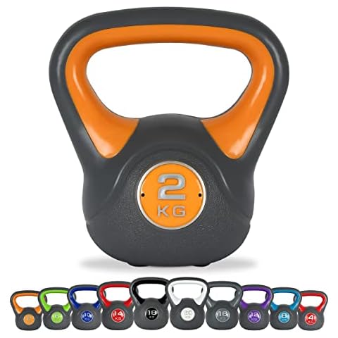 Pesa rusa de 2 a 20 kg Msports con póster de ejercicios Cover
