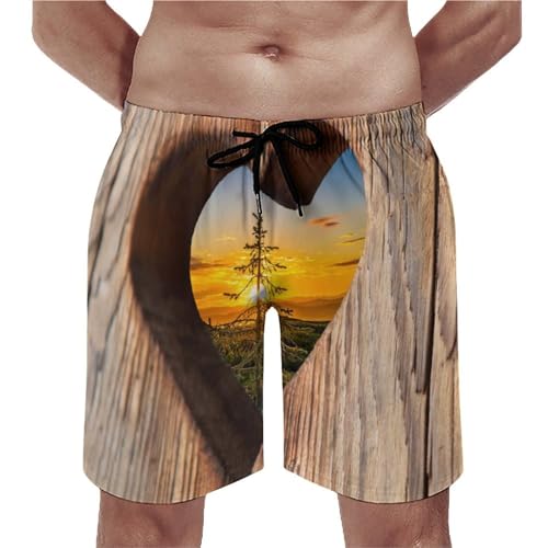 Short de bain cœur de bois UMENG maillot de finition soignée