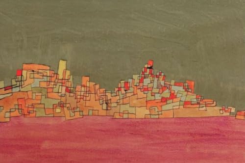 Paul Klee affiche haut de gamme, impression jet d'encre Ville Rose sur toile de coton 50x90