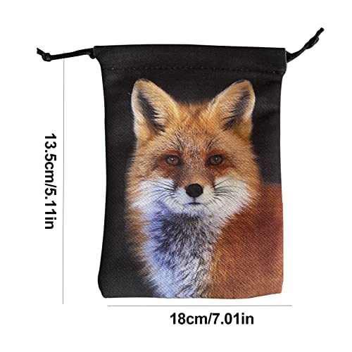 2 Pcs Saco de cartão de tarô, Saco de veludo de cartão de tarô com padrão animal, Sacos de presente