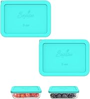 Vista 8 de Sophico - Tapas de repuesto de silicona para recipientes de almacenamiento rectangulares de 3 tazas para cuencos de vidrio Pyrex 7210-PC, recipiente