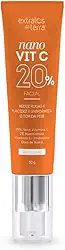 Nano Vit C20 Extratos da Terra – Sérum Facial com 20% de Vitamina C Nanoencapsulada para Rejuvenescimento e Clareamento da Pele