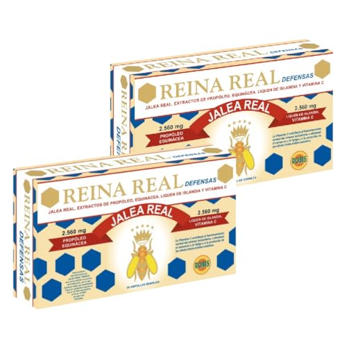 Pack Ahorro x2 | Robis Reina Real Defensas Jalea Real 2560 mg 20 Ampollas