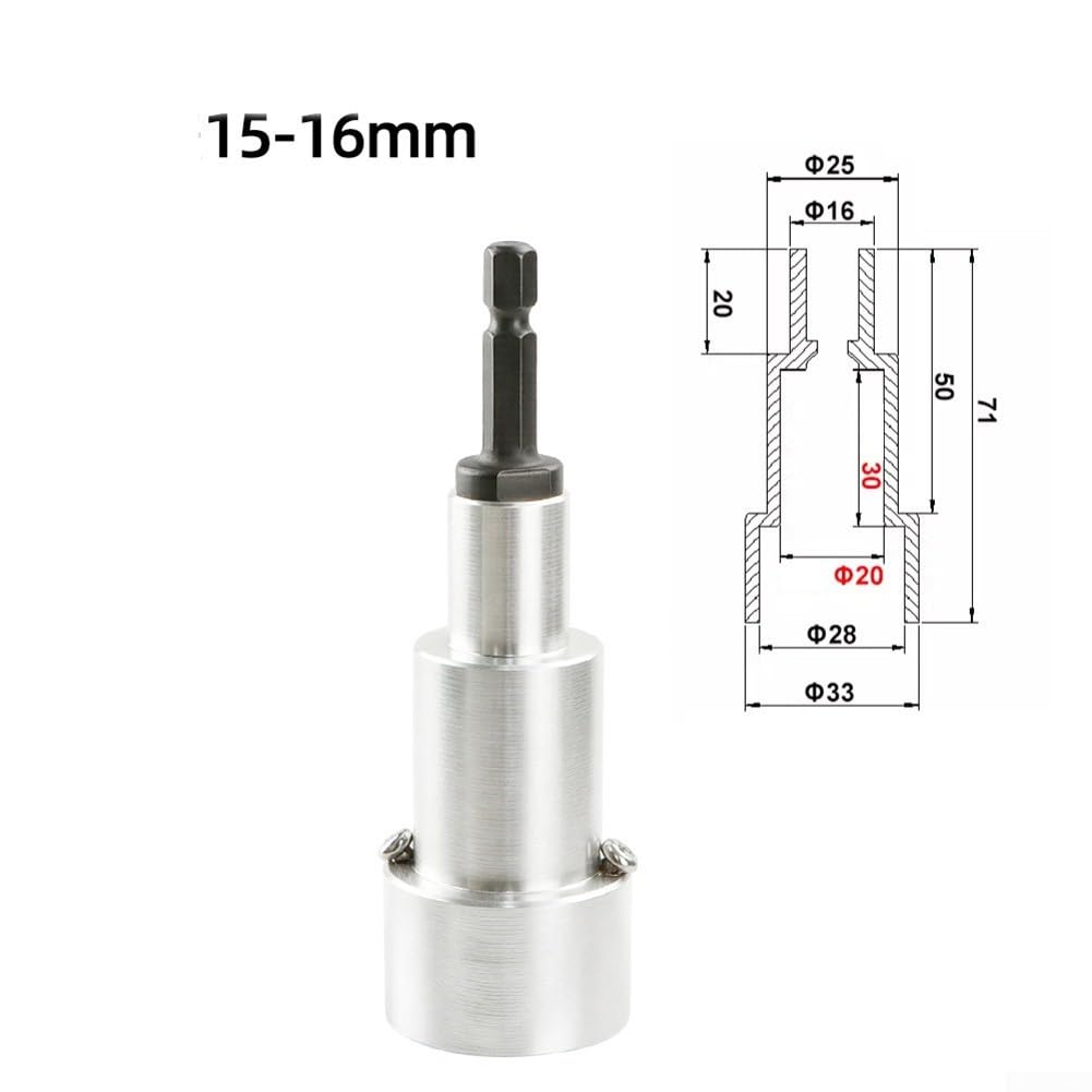 Ręczna elektryczna głowica maszyny do zamykania butelek z trzpieniem sześciokątnym 1/10.2 cm do 8-18 mm biały plastikowy adapter wiertła uszczelniającego narzędzie (11-12 mm)