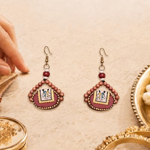 Image of Handcrafted Bohemian & Ethnic Earrings Collection for Women - Artistic, Nature-Inspired Statement Designs in Studs, Drops & Chandeliers