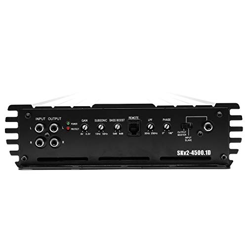 Skar Audio Skv2-4500.1D Monoblock Class D Mosfet Competition Grade Subwoofer Amplifier, 7400W Max Power #TOP2