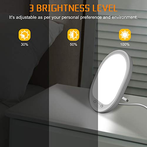 Tageslichtlampe 10000 Lux Lichttherapielampe gegen Depressionen, Lichttherapie lampe mit 3 Stufenhelligkeit und 4 Timer… - Image 3