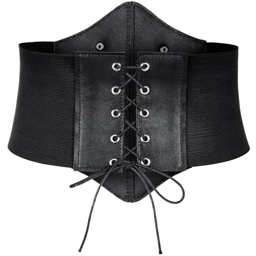 Women's Medieval Renaissance Lace-Up Tied Belt Elastic Steampunk Corset Belts Halloween Cospaly Costume Accessories2