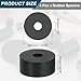 uxcell 4Pcs Thick Rubber Spacer, 1-9/16 Inch OD x 1/2 Inch ID x 13/16 Inch Thickness Round Rubber Bushings Anti Vibration Flat Spacer Washers for Home Industrial Machinery