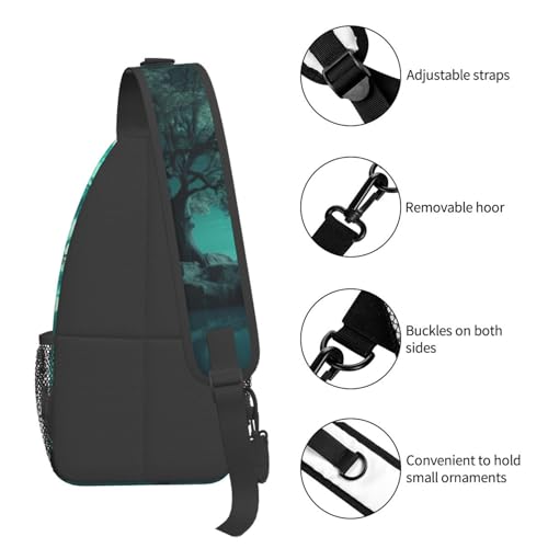 Bolso cruzado tipo mochila sling para hombre y mujer negro miniatura 5