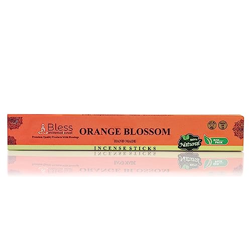Bless International BLESSIIS144.25 Bless-Orange-Blossom-Incense-Sticks 100%-Natural-Handmade-Hand-Dipped-Incense-Sticks Organic-Chemicals-Free For-Purification-Relaxation-Positivity-Yoga-Meditation Best-Woods-Scent  thumb #5
