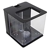 TOYANDONA Self-Cleaning Mini Small Acrylic Fish Tank Black Labor-Saving Automatic Desktop Water Changing