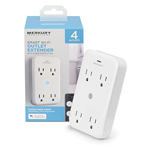 Merkury Innovations Smart Plug Outlet Extender - Smart Home 4 Outlet ...