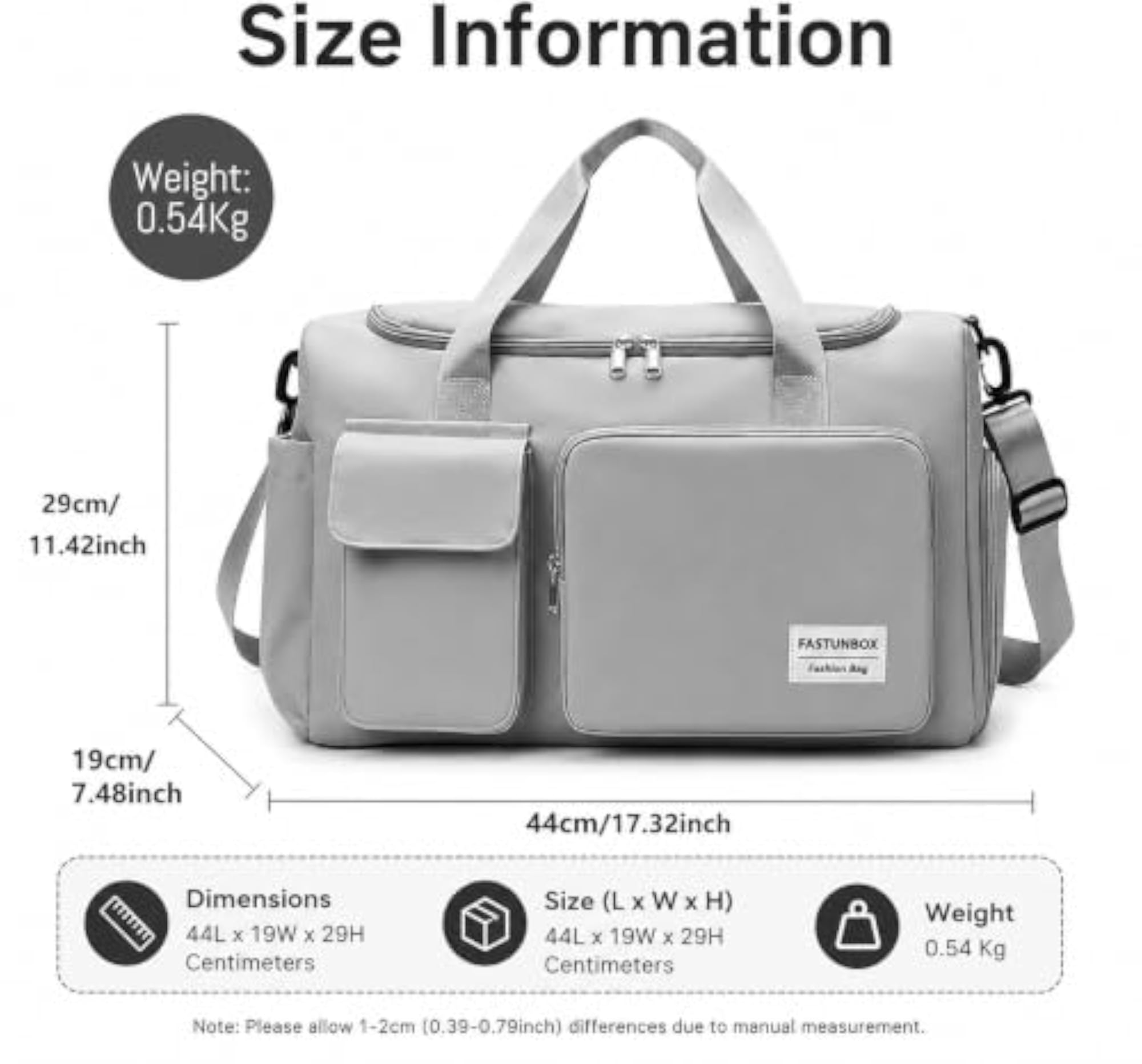 Travel Duffle Bag with Shoe Compartment