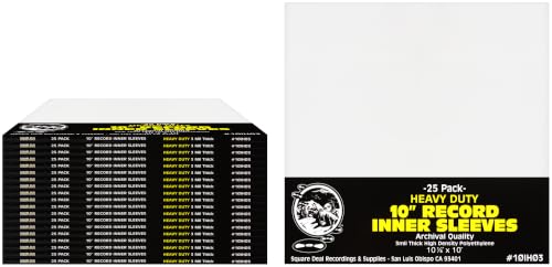 10" Record Inner Sleeves - High Density Polyethylene - 10-1/8" x 10" (500)