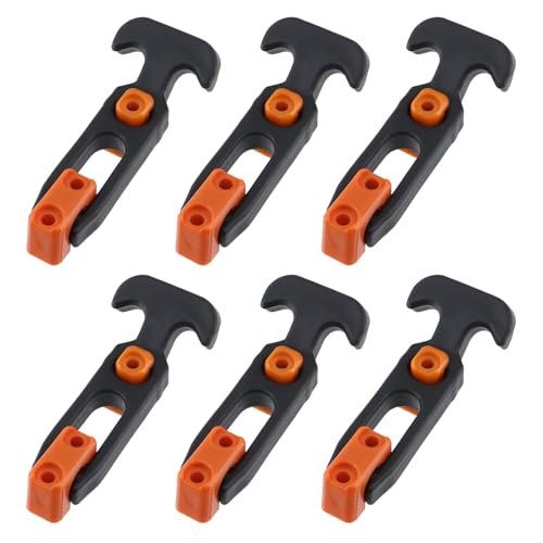 Image of T Tulead 4.33 inch Length Rubber Hasp Latches Cooler Latch Replacement T-Handle Hasp Latches Orange Pack of 6