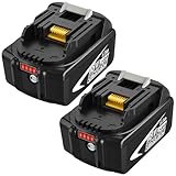 マキタ18v互換バッテリー 二個セット サイズが大きくなる BL1860B大容量6000mAh 2個付き マキタ18v 電動工具用 BL1860Bリチウムイオンバッテリー マキタ18ｖ純正充電器対応 Doureen 【純正品と見比ベても遜色のない品質】