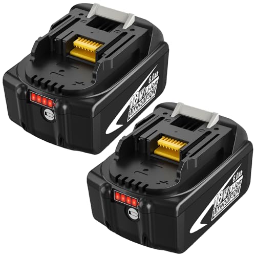 Image of Nyveyoo 2Pack 18 Volt 6.0Ah Lithium ion Battery Replacement for Makita 18V Battery Compatible with Makita Batteries Power Tool and Chargers BL1860B BL1850B BL1840B BL1830B BL1815B