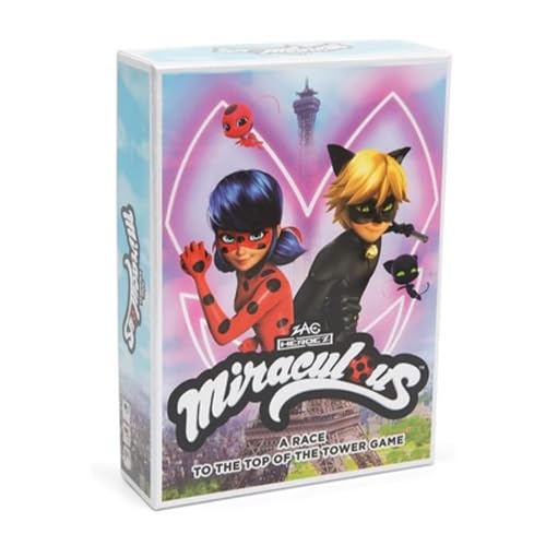 Miraculous Board Game - Race to the Top of the Tower Fun Action Game for Kids | Super Hero Adventure Game Featuring Ladybug Cat Noir & Friends for Family Game Night & Toy Gifts for Kids