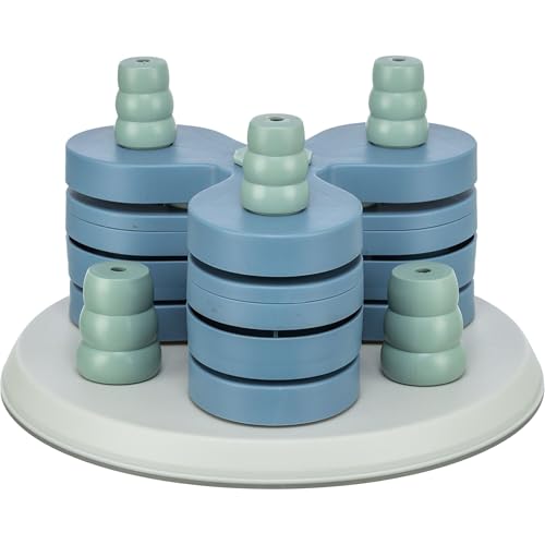 Trixie Gioco di strategia per la Torre dei Fiori, Ø 30 x 13 cm, 1125 kg, Bianco/Blu, Tutte Le Misure di Razza