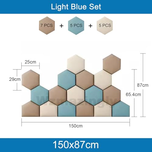 Paneles de pared acolchados autoadhesivos de tela suave 3